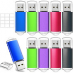2 GB USB 2.0 m&auml;lupulgad, 10 tk, alumiiniumkorpus, 5 v&auml;rvi