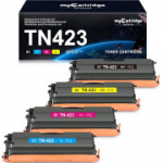SUPCOLOR TN423 toonerikassettide komplekt 4-pakk kiibiga Brotheri printeritele