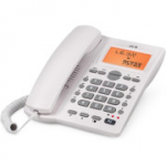 SPC kontori ID 2 juhtmega telefon (valge, helistaja ID, k&auml;ed-vabad)