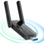 ElecMoga WiFi-dongel, 1300 Mb/s suure v&otilde;imendusega USB 3.0 5 dBi kahe sagedusalaga 2,4 GHz