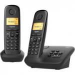 Gigaset A270 Duo peal, kaks juhtmeta telefoni sekretariaadiga kuni 25 minutit