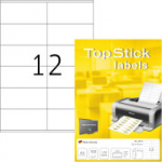 Universaalsed etiketid TOP Stick 8715, 105 x 48 mm, valged, 100 lehte.