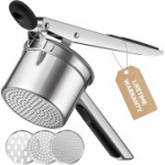 Sopito kartulipudrutaja 3 vahetatava roostevabast terasest s&otilde;elaga &otilde;hulise kartulip&uuml;ree ja k&ouml;&ouml;giviljapudru valmistamiseks.