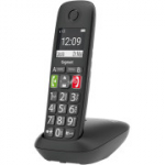 Gigaset E290 juhtmeta DECT-telefon (must, v&otilde;imendusfunktsioon, suured nupud)