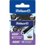 Pelikan TP/6 tindikassettide l&auml;ikiv must 2 x 6 blisterkaardil