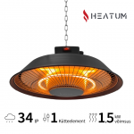 Elektriline k&uuml;tteseade Heatum H1500 AURA BLACK
