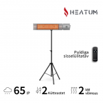 Infrapuna soojuskiirgur Heatum H2000R URBAN SILVER koos kolmjalaga