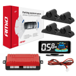 Parkimisabi s&uuml;steem LED-GRAF 3D, 4 musta andurit 19 mm, veoautodele AMIO-03189