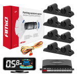 Parkimisabi s&uuml;steem LED-GRAF 3D, 8 musta andurit 19 mm, veoautodele AMIO-03195