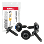 Torx-kruvide ja seibide komplekt &Oslash; 6 mm, 23 mm, 5 komplekti, AMIO-05042