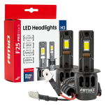 LED esitule pirnid seeria F25 PRO mustad t&auml;is CANBUS H3 68W 12V 24V, AMIO-04718