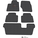 Ekonahast matid QuiltyMats CHRYSLER PACIFICA alates 2016a. (I, II ja III eilės, 5 tk) (Must / hallid &otilde;mblused)