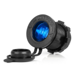 Veekindel auto sigaretis&uuml;&uuml;taja pistikupesa sinise LED-valgustusega, 12/24V AMIO-04220