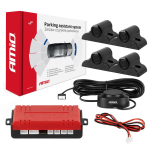 Parkimisabi s&uuml;steem TRUCK/BUSS, 4 musta andurit helisignaaliga 19 mm AMIO-02278