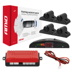 Parkimisabis&uuml;steem LED, 4 musta andurit 19 mm, veoautodele AMIO-02279