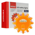 LED-h&auml;davalgustid taskulambi funktsiooniga 12SMD+3SMD, komplekt 10 tk. AMIO-04672