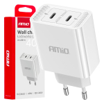 Seinalaadija 2xUSB-C 40W 230V AMIO-03892