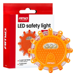 Auto LED hoiatustuli, 12+3 SMD, 650 mAh, punane, akuga AMIO-04673