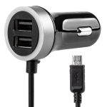 Autolaadija PCH PRO-01 microUSB+2xUSB 2.4A 12/24V