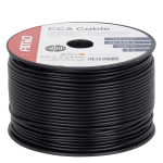 &Uuml;hesooneline CCA kaabel, must, 1x1mm&sup2; 100m 5A 12/230V AMIO-04454