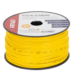 &Uuml;hesooneline CCA-kaabel, kollane, 1x0,75mm&sup2; 100m 3,75A 12/230V AMIO-04447