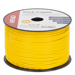 &Uuml;hesooneline CCA kaabel, kollane, 1x1mm&sup2; 100m 5A 12/230V AMIO-04448