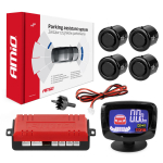 Parkimisabi s&uuml;steem LED-GRAF, 4 musta andurit GOLD 18 mm AMIO-01578