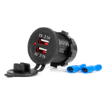 Veekindel telefonilaadija 2xUSB 12/24V MOD-04