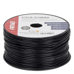 &Uuml;hesooneline CCA-kaabel, must, 1x0,75 mm&sup2; 100 m 12/230V AMIO-04453