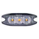 Lame LED-hoiatuslamp Slim Amber 3x3W LED R65 R10 12/24V IP67 AMIO-02297