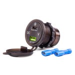 Veekindel telefonilaadija digitaalse voltmeetriga USB + USB C 12/24V MOD-07