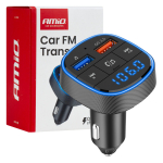 Auto FM-saatja, 2&times;USB-A 12V 24V AMIO-04648