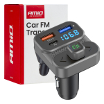 Auto FM-saatja, 2&times;USB-A 1&times;USB-C 12V 24V AMIO-04649