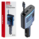 Auto FM-saatja, 1&times;USB-A 1&times;USB-C 12V 24V AMIO-04656