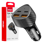 Autolaadija 50W 2xUSB-A + 2xUSB-C AMIO-04284