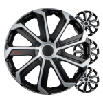 Rattakatted 4 tk. EVO, mustad ja h&otilde;bedased 16"