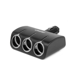 Kolme pesaga sigaretis&uuml;&uuml;taja pikenduskaabel 12/24V 120W 90&deg; AMIO-04358