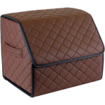 EVAtech pagasiruumi korraldaja ECO S 30x30x35 cm - pruun / mustad servad / pruunid &otilde;mblused / punane sisemus