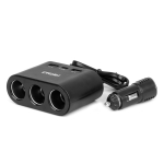 Kolme pesaga pikendusjuhe laadijaga 2x USB-A + 1x USB-C 12/24V 120W 70 cm AMIO-04361