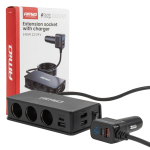 Pistikupesa jaotur 12/24V koos 3x USB-A, USB-C, QC3.0, PD3.0 148W AMIO-04836