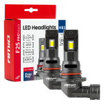 LED-esitule pirnid F25 PRO mustad t&auml;is-CANBUS HB3 68W 12V 24V AMIO-04722