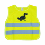 Laste helkurvest DINOSAUR, kollane AMIO-03936