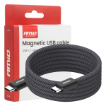 Magnetiline USB-C &ndash; USB-C kaabel 60W 100 cm AMIO-04840