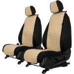 EVAtech ECO Basic istmekatted, 2 tk - beež / mustad servad / beežid &otilde;mblused