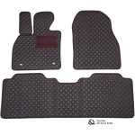 Ekonahast matid QuiltyMats TOYOTA COROLLA 2012-2018a. (Must / punased &otilde;mblused)