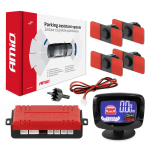 Parkimisabi s&uuml;steem LED-GRAF, 4 musta andurit 16,5 mm, sisemine paigaldus AMIO-02257