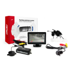 Parkimisabis&uuml;steem TFT01 4.3" HD-305 LED-kaameraga, 4 valget andurit 28 mm