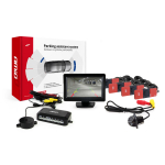 Parkimisabis&uuml;steem TFT01 4.3" HD-305 LED-kaameraga, 4 musta andurit 28 mm, sisemine paigaldus