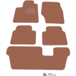 Ekonahast matid QuiltyMats NISSAN QASHQAI+2 2008-2013a. (7v., I, II ja III eilės) (Pruun / pruunid &otilde;mblused)