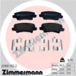 Piduriklotsi komplekt, ketaspidur ZIMMERMANN 22901.155.2